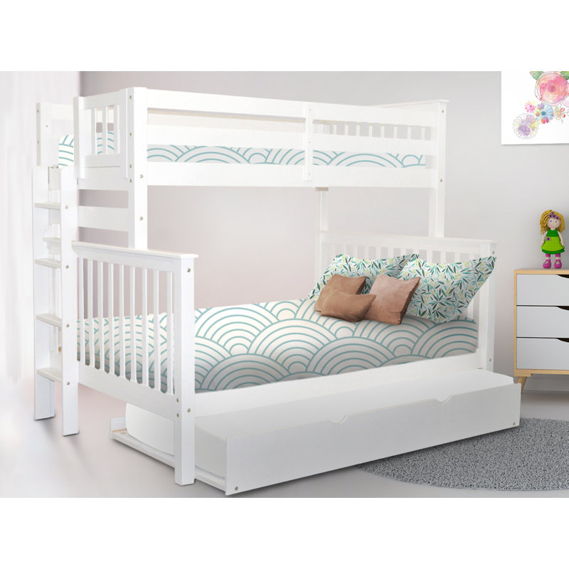 Harriet Bee Treva Twin over Full Solid Wood Standard Bunk Bed with